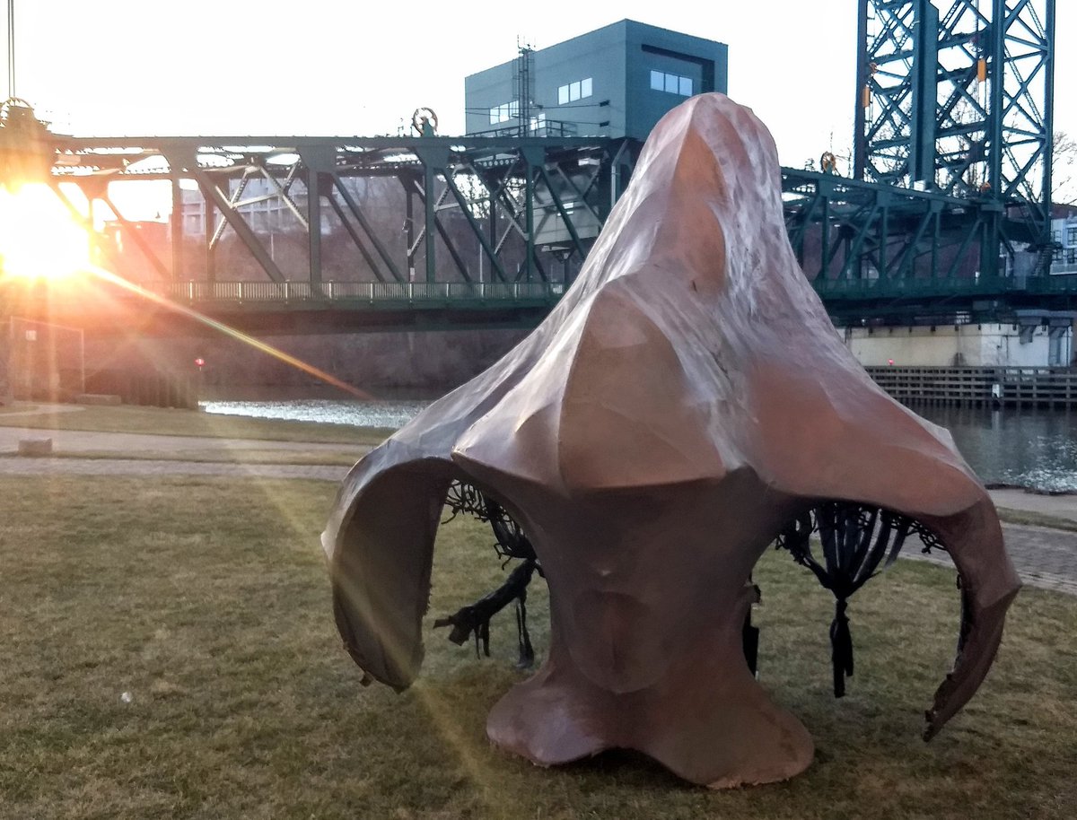 canalwaycle's tweet photo. The mystery nose at Hart Crane Park is a reminder of the power of public spaces and art. Visit the nose during this sunny weekend!
#CuyahogaRiver 
https://t.co/71hZ4IuIOY https://t.co/fmOLLWyk4v