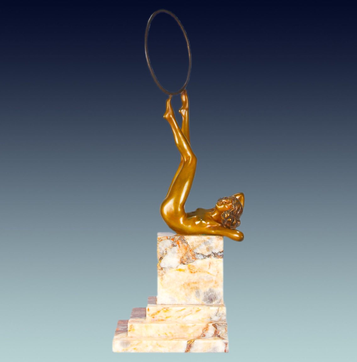 *New Arrival* - Rare Art Deco bronze ‘Dancer with Hoop’ by Claire Colinet. Impressive 57cm high, circa 1920

Available from Hickmet Fine Arts. For further details please email info@hickmet.com