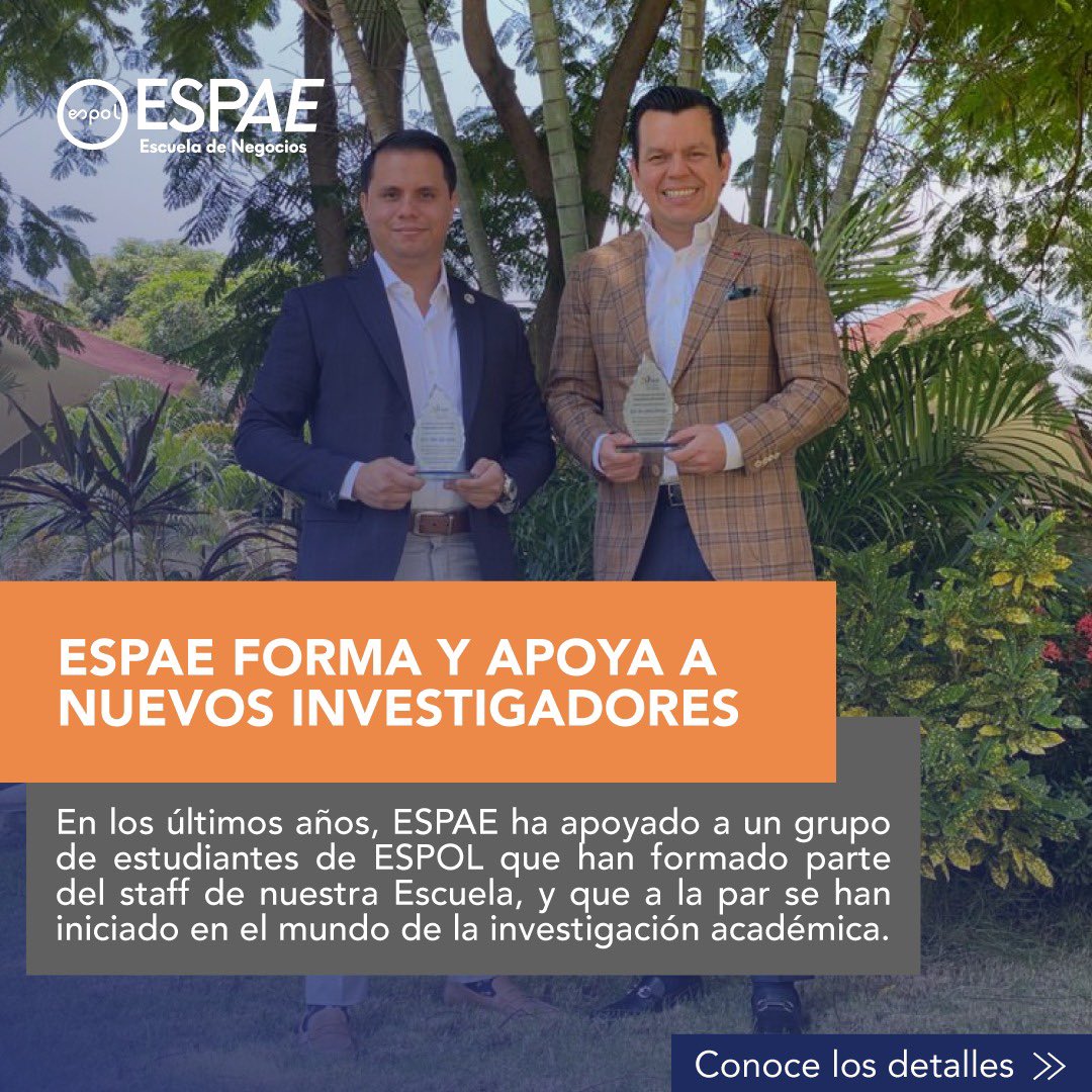 espae's tweet image. En ESPAE planteamos una agenda de investigación, que permita desarrollar nuevos estudios; para esto nos apoyamos en un grupo de  estudiantes de ESPOL que forman parte del staff de la escuela. 
Lea el testimonio de uno de ellos ▶️ bit.ly/38h4iNk

@domi0062 @PaulVeraGilces