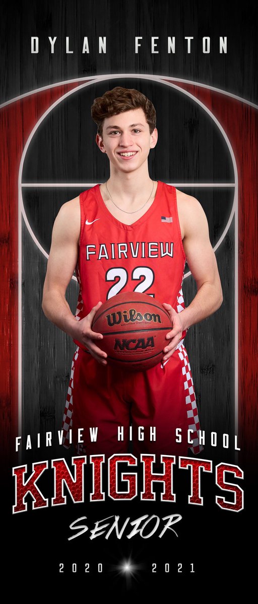 #22 Dylan Fenton- Dylan is one of our most consistent competitors. He brings a great attitude and work ethic every single day. Dylan is a special individual and he has been a pleasure to coach. We are so thankful for all that you’ve given to Fairview Basketball! #seniorknight
