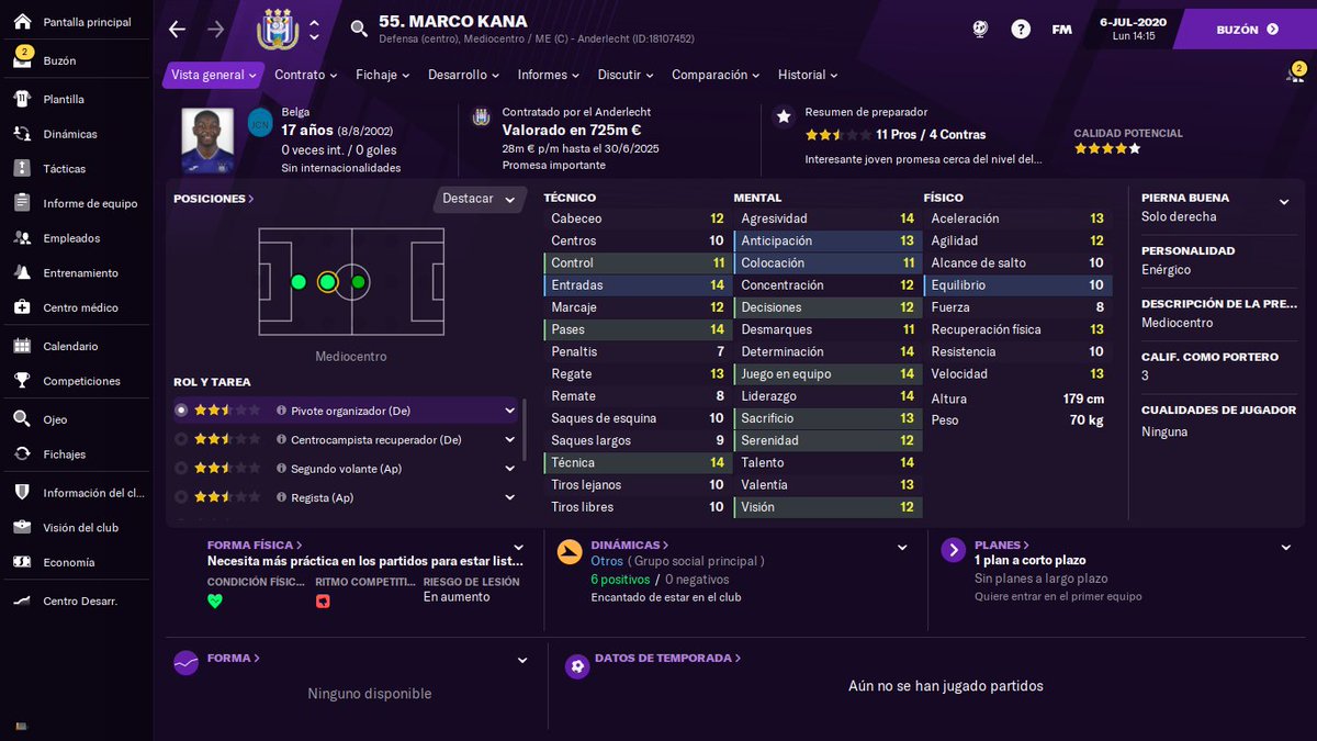 FalopaFm's tweet photo. #TalentoFalopa 🌟
MARCO KANA 🇧🇪
Edad: 17 🔍
Club: Anderlecht 🇧🇪
Precio: 3M €
Calidad: 10/10 📈
Jugador similar: Kante 🇫🇷
✅Futuro y determinación 💯
✅Polifuncional 🧐
✅Mentalmente una bestia 👊 https://t.co/6VEIDGDPq0