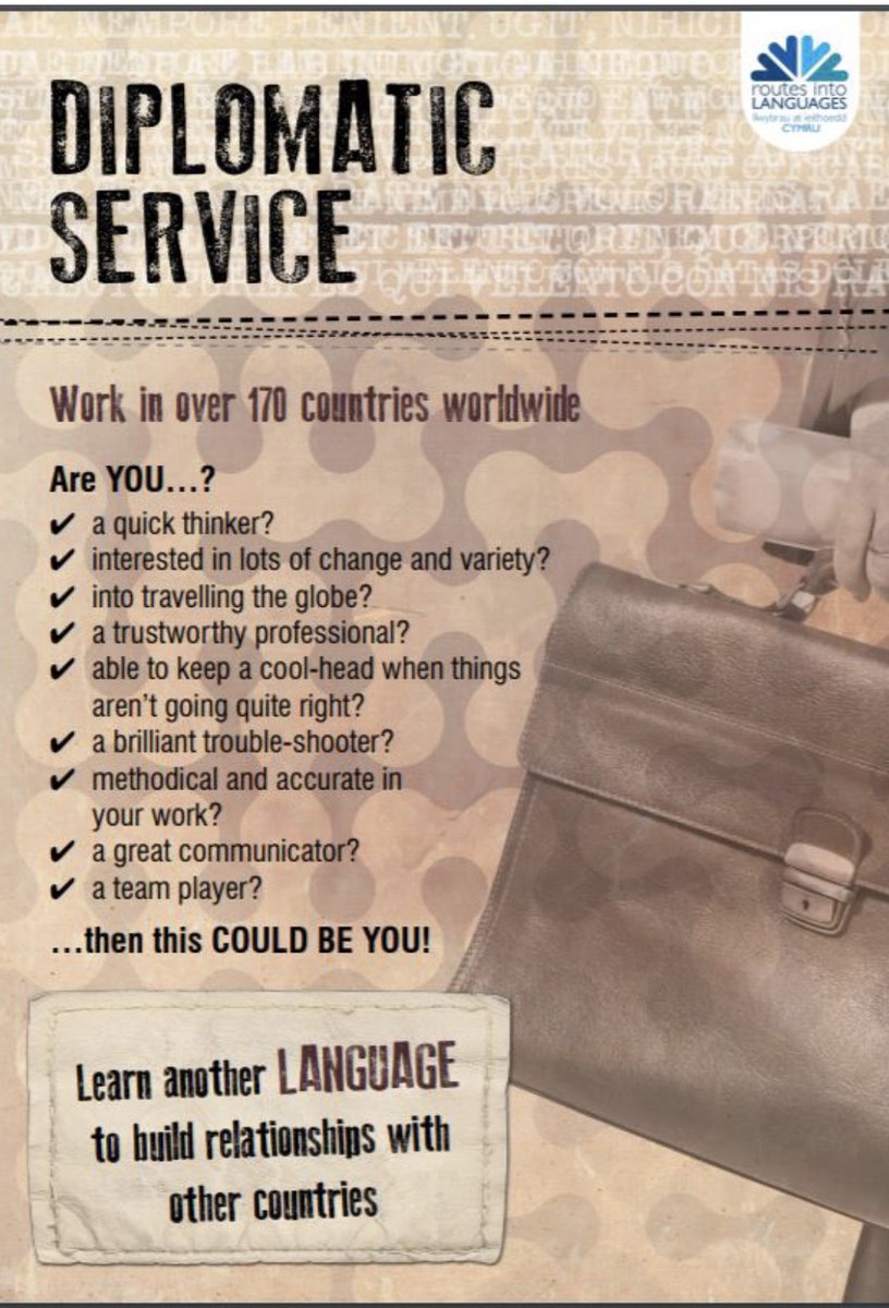 stmarysmfl's tweet photo. Why learn languages? Here's another career option for you! https://t.co/C2Rf2ymAkW