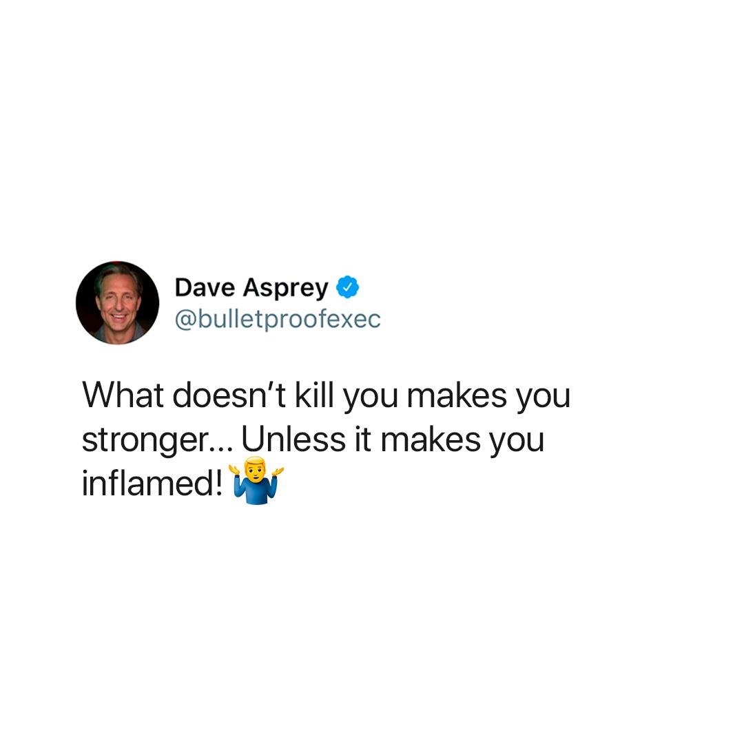 bulletproofexec's tweet photo. The sum of emotional stress + physical stress + nutritional stress + sleep stress + infection stress + workout stress + fasting stress = your total stress burden.

So do your best to minimize the kind of stressors that don’t do anything good for you! https://t.co/SMxpXqLAor