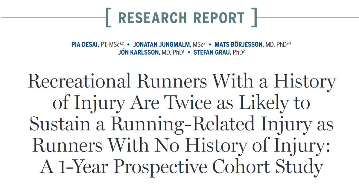 JOSPT's tweet photo. What risk factors are associated with injury risk in recreational runners 🏃‍♂️

Our latest #ResearchReport offers some insight...

Link - https://t.co/oPsRRPWTjk

#yourJOSPT #Running #Injury https://t.co/MHsVSDNhUS
