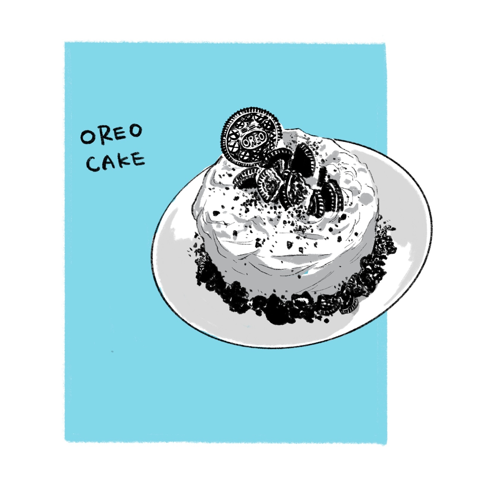 Nakagawa Nakamaru オレオケーキ食べたい オレオケーキ オレオ Oreo ケーキ Cake イラスト Illust Illustration T Co 929sgrtsab Twitter