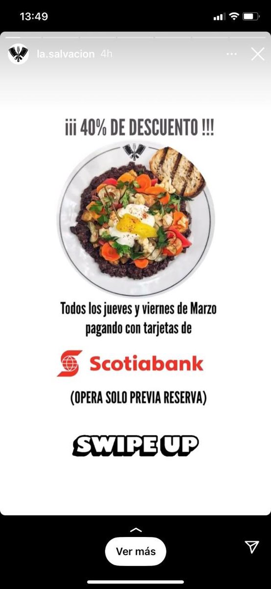 FersGuerrero's tweet photo. @Scotiabank_CL es legal que solo te hagan el descuento con reserva previa ???? Esto nunca había pasado para los descuentos Scotiabank https://t.co/HFVQE7r4hf
