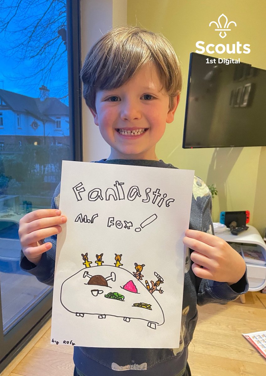 Yesterday was #WorldBookDay and the #DigitalScouts team all had fun celebrating our favourite books.

A few weeks ago, our Beavers designed new front covers for their favourite books - like this fantastic one for <a href="/roald_dahl/">Roald Dahl</a>'s Fantastic Mr Fox 🦊

<a href="/WorldBookDayUK/">World Book Day UK 📚</a>