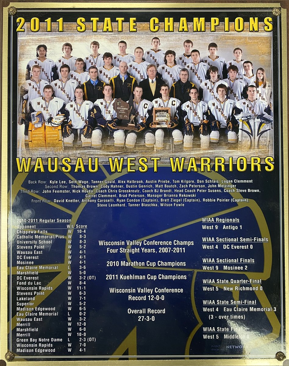 WW_Hockey's tweet photo. WOW 10 Years! It’s been a decade since the 2011 squad became state champs! What an amazing memory to pop up on our timeline today! #StateChamps #Anniversary #Decade #WWHOCKEY #wiaa @wiaawistate https://t.co/6db5oBREUN