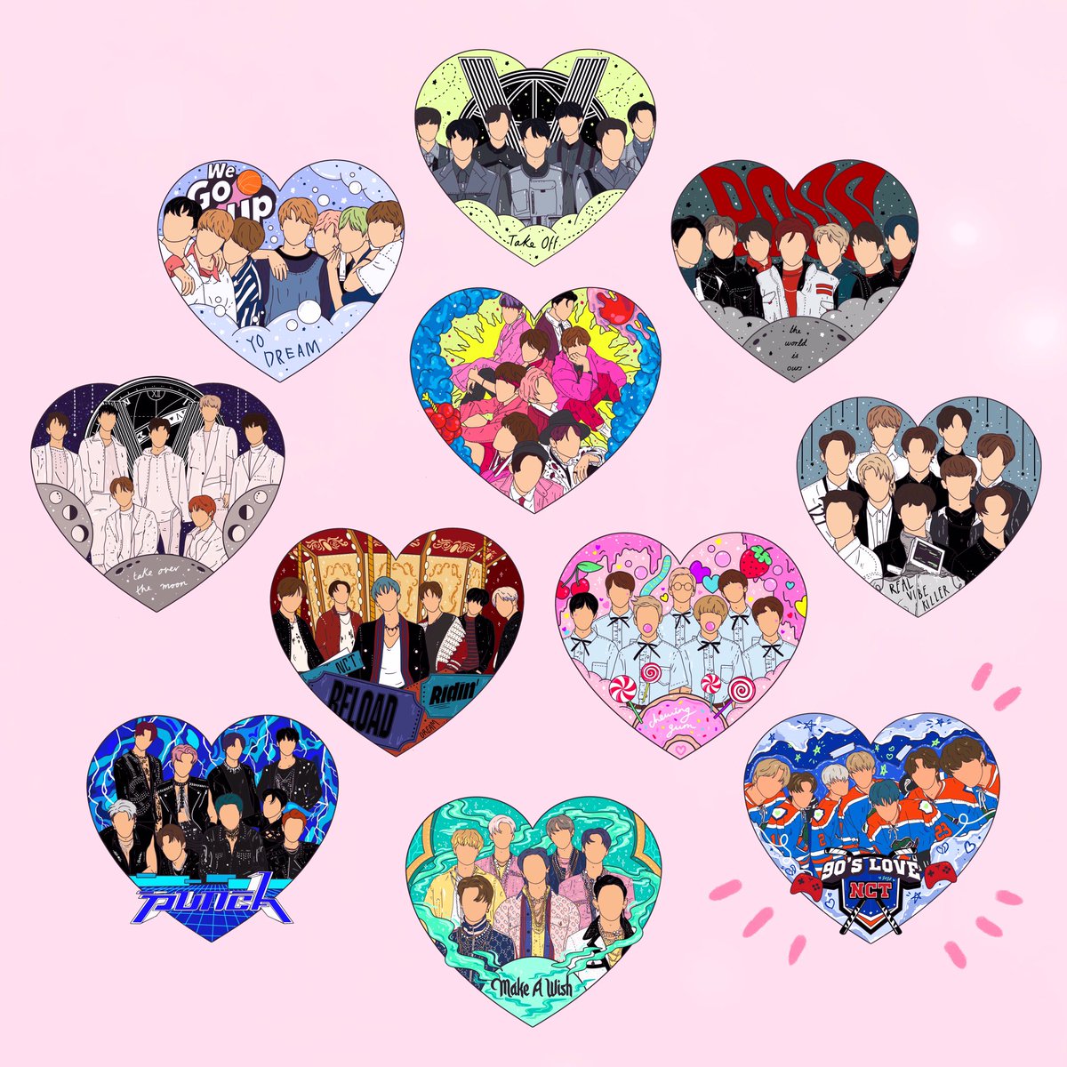 ☆ 90’s love ☆

neo got my back heart series part 11!! the series now features all 23 members 💚

• 6.5cm
• hard enamel
• black nickel plating
• screen print details

#nct #nct2020 #nctfanart