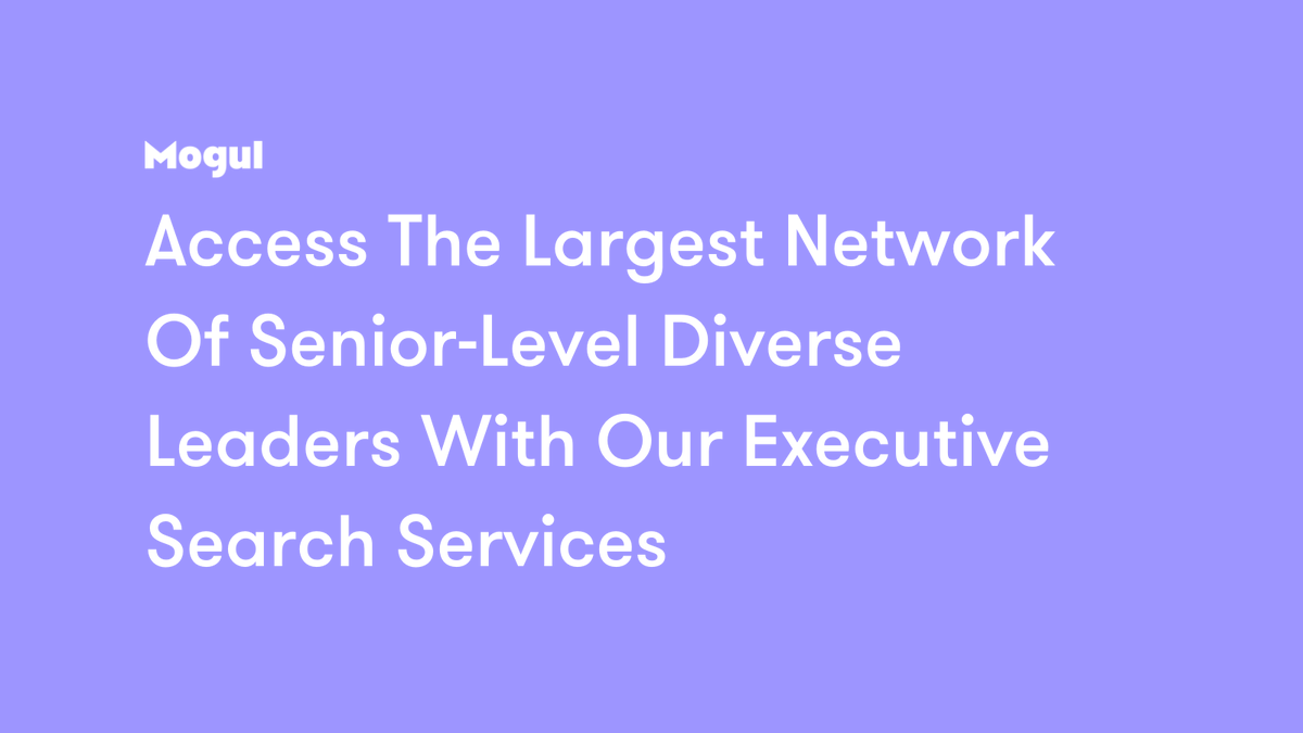 onMogul's tweet image. Mogul runs fully diversified searches for senior-level roles through 430MM candidate profiles and our exclusive Invitation-Only network. Click here to learn more about how we can help your organization: onmogul.com/employers 

#ExecutiveSearch #BoardSearch