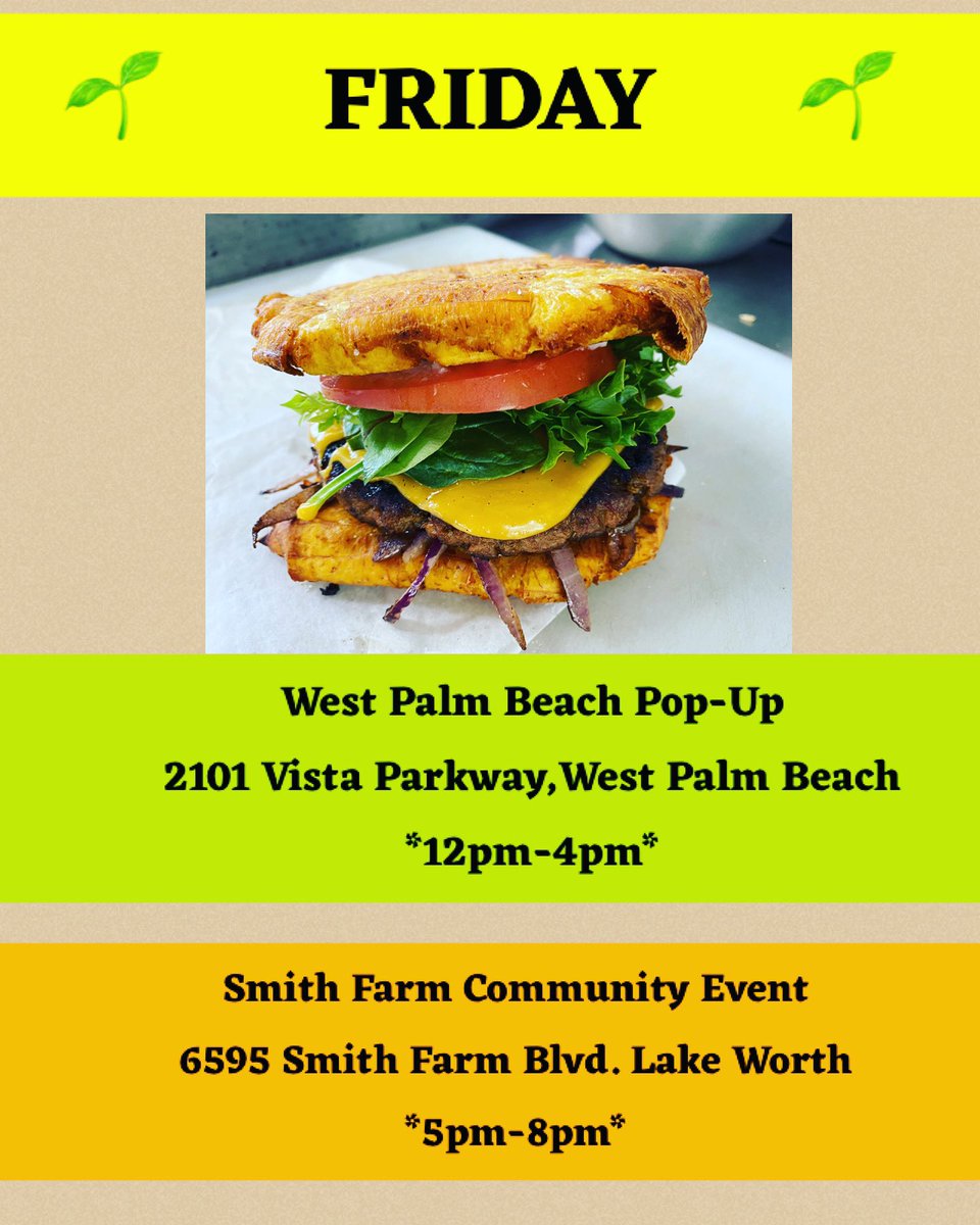 Natuurlik_1's tweet image. FRIDAY

Stop by and check us out!!  

•We will be at our West Palm Beach Pop-Up location until 4pm today!!!

•We will be at Smith Farm - Lake Worth 5pm-8pm

#thenexusvistapark 
#smithfarm