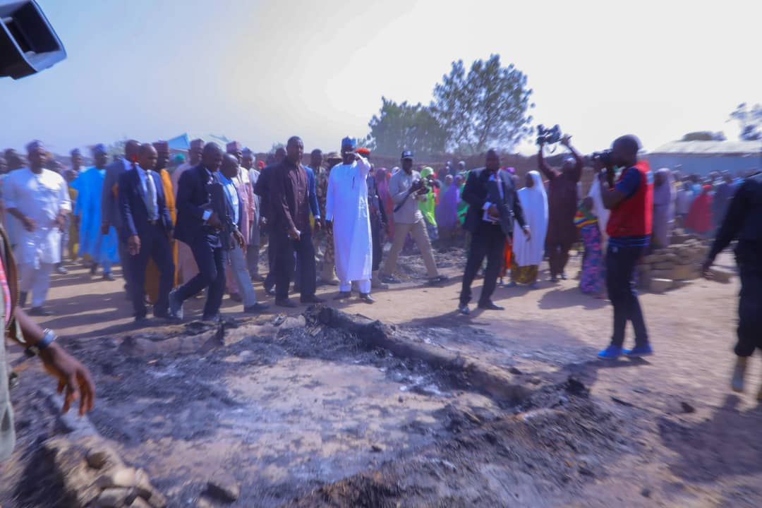 GovBorno's tweet photo. .@ProfZulum returns to Dikwa after second attack, joins Friday prayers, tells residents Buhari has given assurance.. https://t.co/8xFGA55hr0 https://t.co/hAQtV61IAV