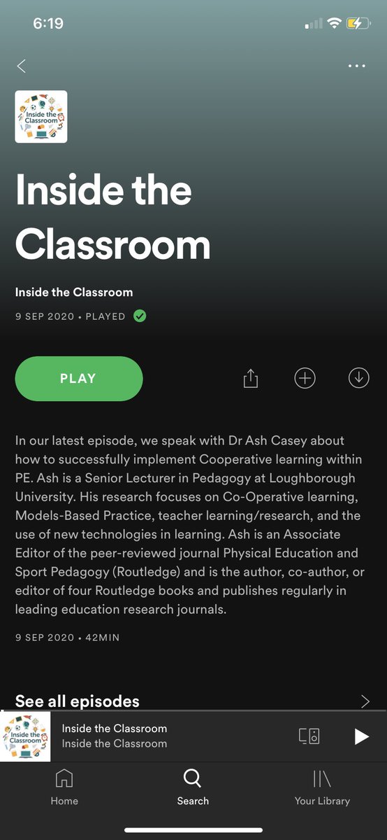 MissMcQuillanPE's tweet photo. First time listening to @mrimrie and @MrMcNeil_PE #insidetheclassroom podcast this evening! Was a really interesting listen on how to use cooperative learning in PE.
Definitely recommend it to other #PECP1 students too. Might be useful for our upcoming essay on MBPπ https://t.co/6yft9PU1fy