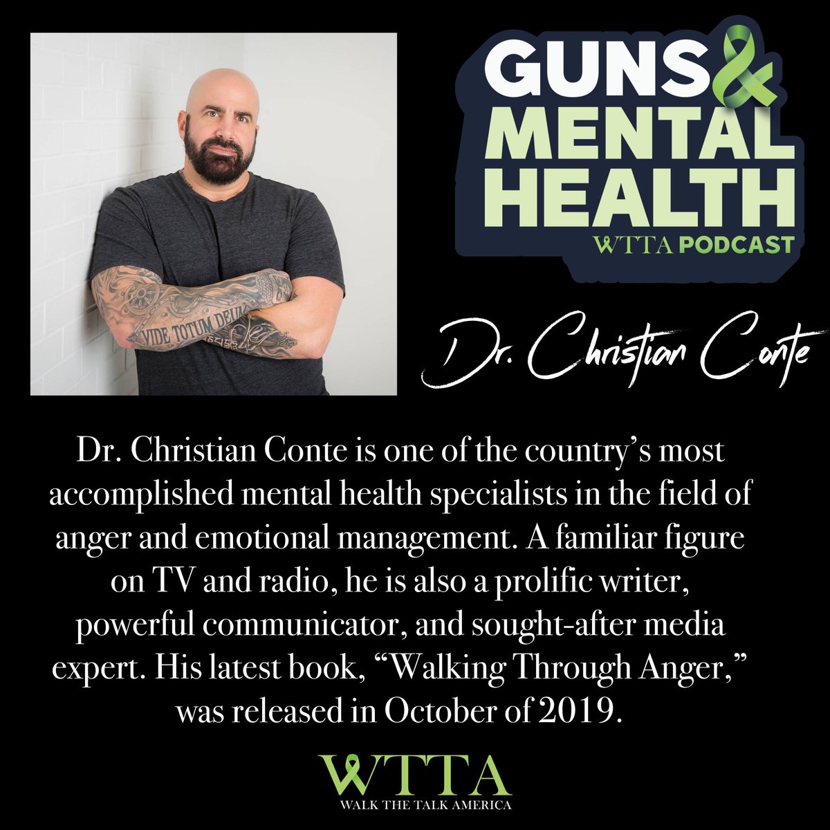 walkthetalkUS's tweet photo. Up next on the Guns and Mental Health Podcast...@Dr_Conte Dr. Christian Conte is one of the country’s most accomplished mental health specialists in the field of anger and emotional management.
#walkthetalkamerica #mentalhealth #yieldtheory #drconte
https://t.co/xKdX2kNcpT https://t.co/W7VZ1rVjx8