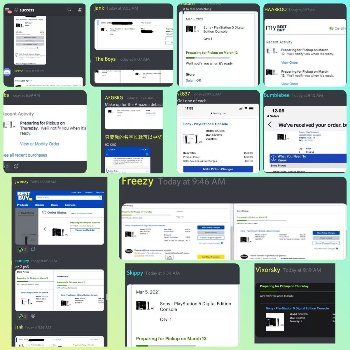 LAB💚FAMM stay ready!
Another succesful Bestbuy PS5 drop
Monitors on point per usual

If you're looking to get in, you better know somebody! 🤝

#RestockLab🧪 
WE MOON'N! 🚀📈