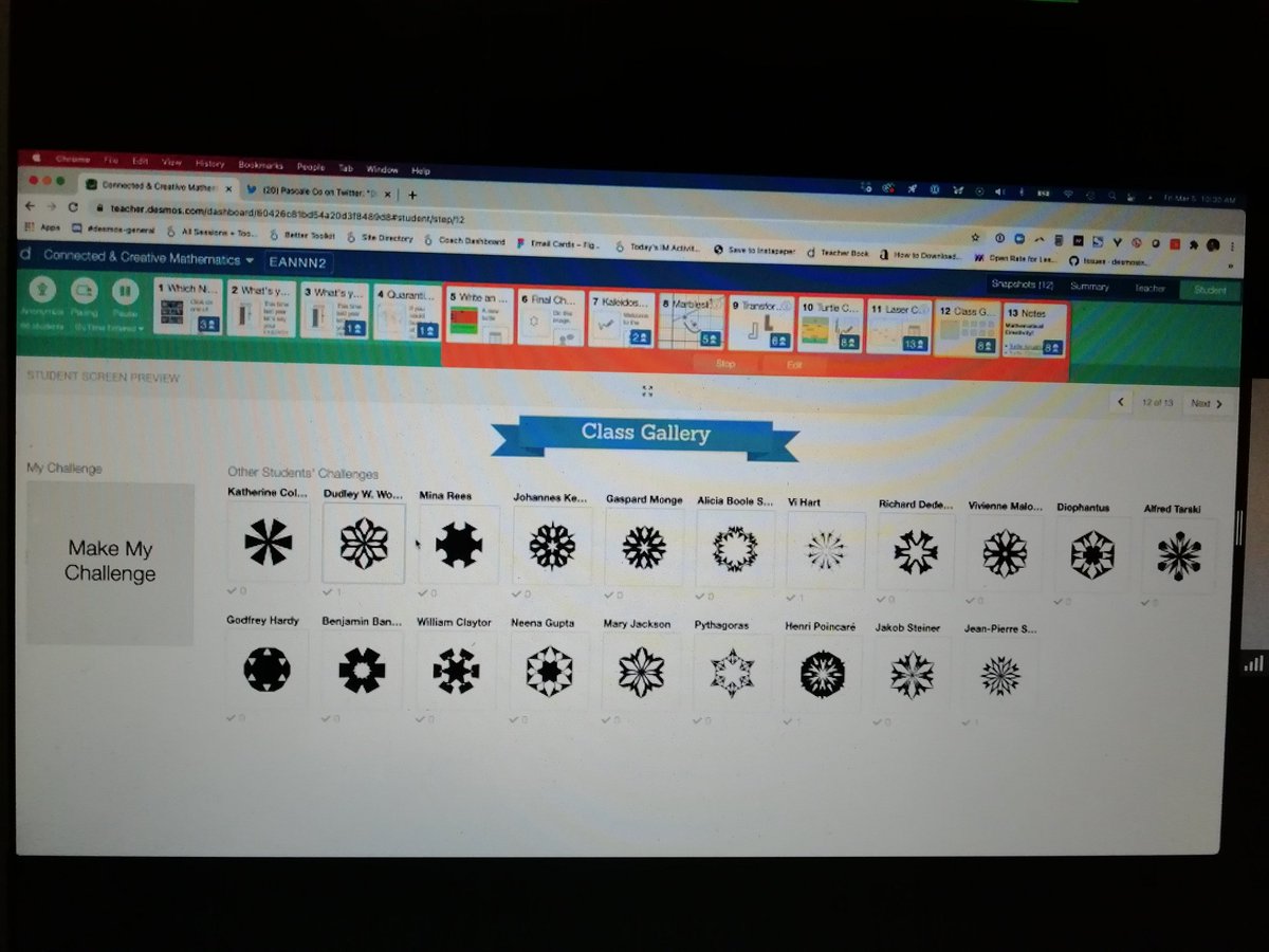 Fascinating session with <a href="/ddmeyer/">Dan Meyer</a> 'Connected and creative Math classrooms in a Time of Crisis'. How can we ensure connection (between the students and with the teacher) and creativity in our online lessons? Love "I can't wait to share some of your ideas with you" #namaamet21