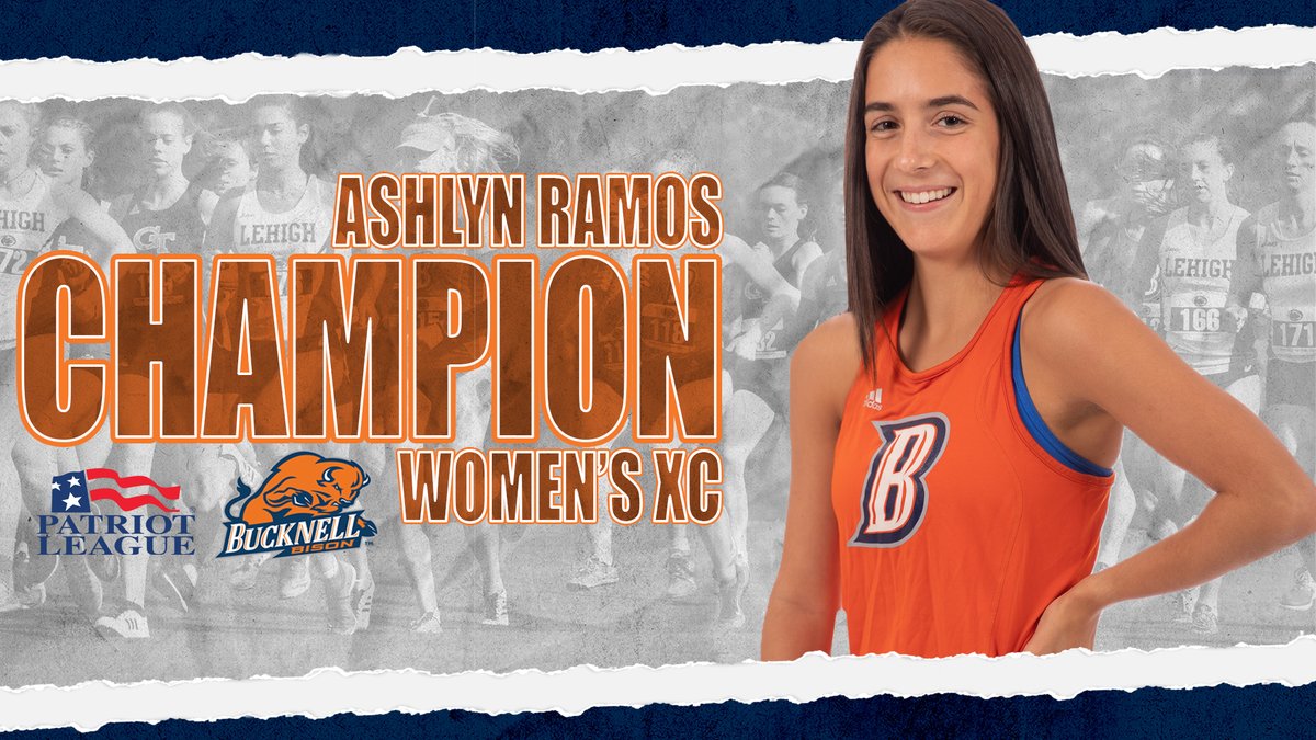 Bucknell_TFXC's tweet photo. Congrats to Ashlyn Ramos!  

She's your 2021 spring @PatriotLeague Cross Country champion!!

#rayBucknell https://t.co/wDY4MfjW5g