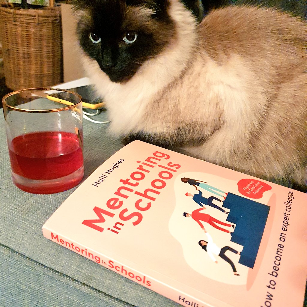MrsHumanities's tweet photo. Well that's my weekend sorted! 

Looking forward to getting stuck into @HughesHaili new book on mentoring in schools. 

Not sure the cat is though. He's in a grump. 

#earlycareerteachers #makingitasateacher #ECTFramework https://t.co/bk7C6eBzZP