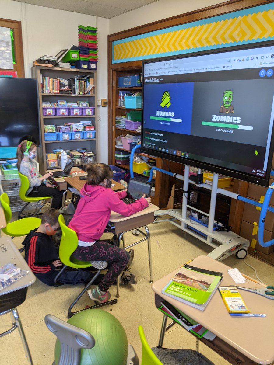 Fun Friday means zombies vs. humans on #gimkit. Best game style math ever! <a href="/Jason_Rubo/">Jason Rubo</a>  <a href="/LincolnD205/">Lincoln Elementary</a>