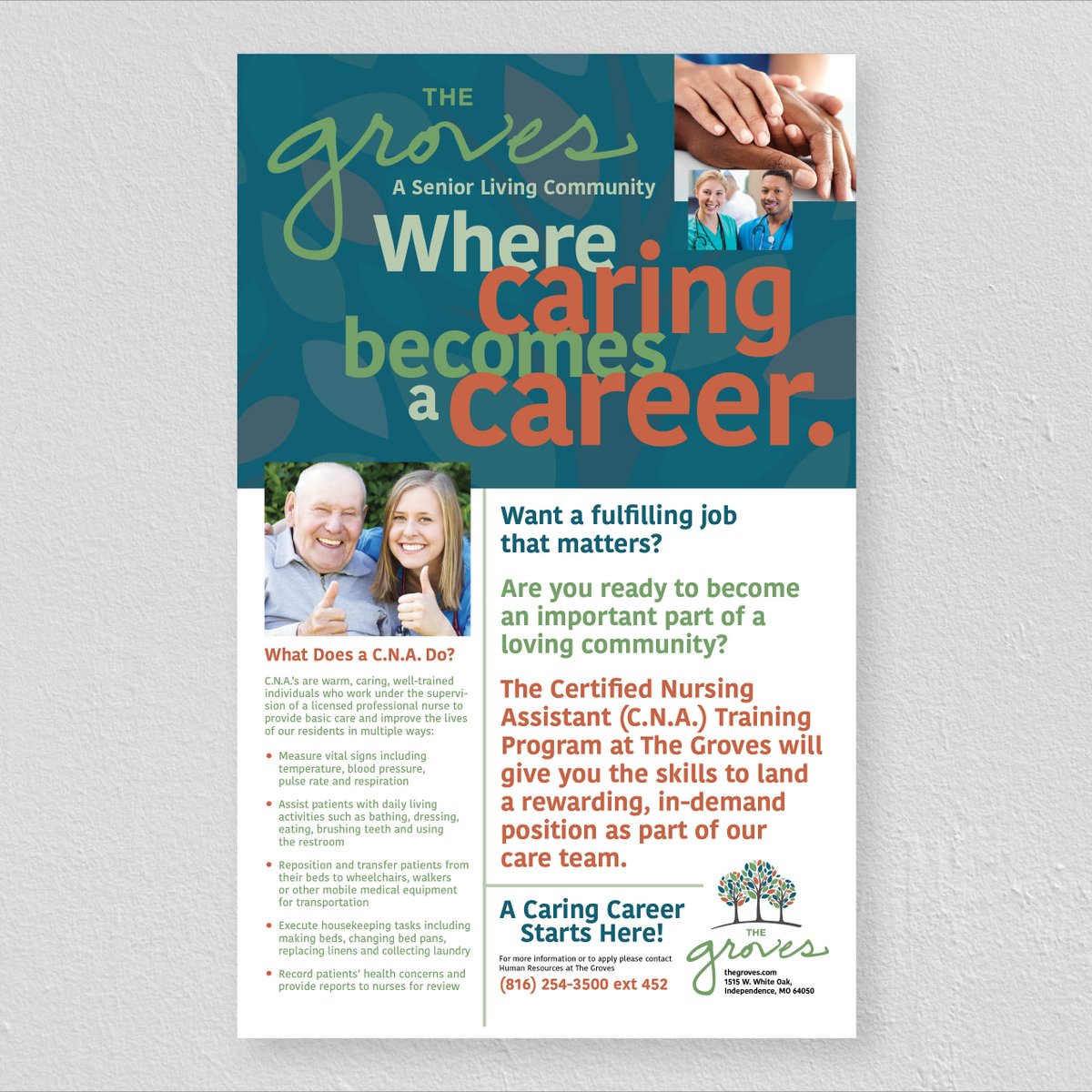 PrintGraphicsKC's tweet image. Did you know we help clients with more than just printing?

When the Groves Senior Living Community needed to update their capabilities brochure, we delivered a branded concept that spans all their marketing materials.