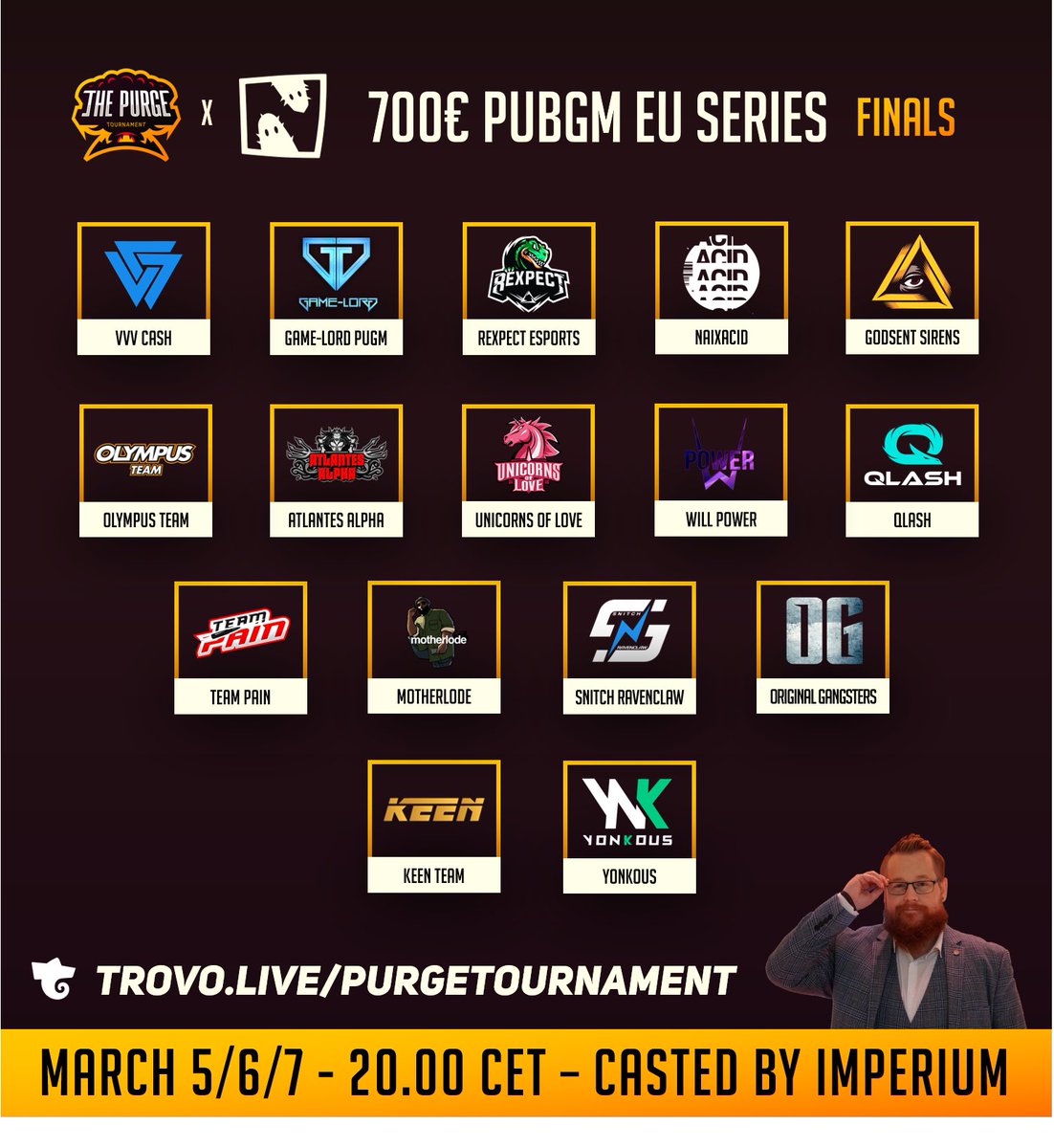 GameLordOff's tweet photo. 🚨Après leurs qualifications en Pro League la semaine dernière, notre équipe @PUBGMOBILE est de retour pour les phases finales du tournoi @PurgeTournament Venez les encourager et leur donner un maximum d’énergie⚡️#ESPORT #PUBG_MOBILE #GAMELORD #GMLWIN https://t.co/eGjv7gJfT0 https://t.co/qj1bLLs7oA