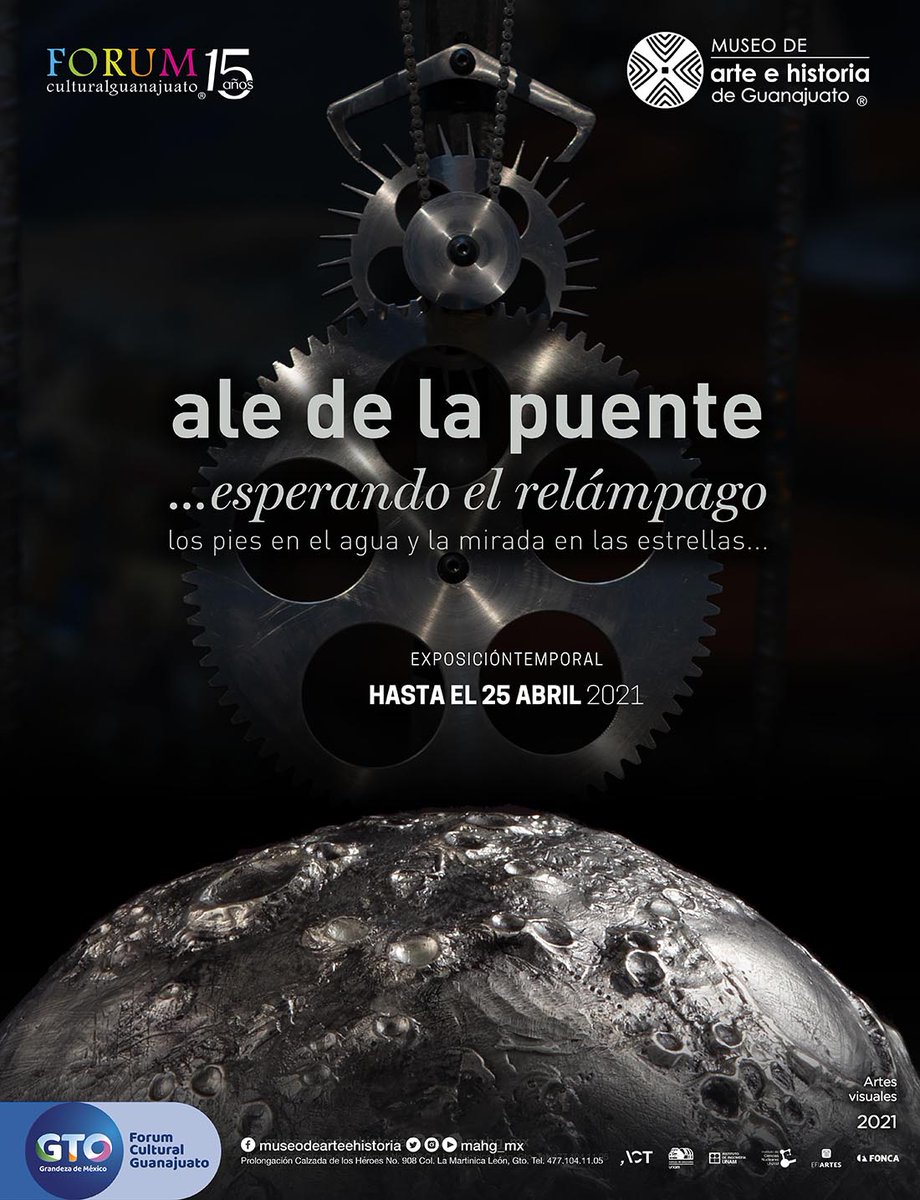 ✅Visita la exposición <a href="/AledelaPuente/">Ale de la Puente</a> Los pies en el agua y la mirada en las estrellas✨, esperando el relámpago⚡.

👉🏼Con intención de hablar a todos sin exclusión, con retos universales, la muestra cuenta la historia del ser humano frente al universo viajando en el tiempo⏳