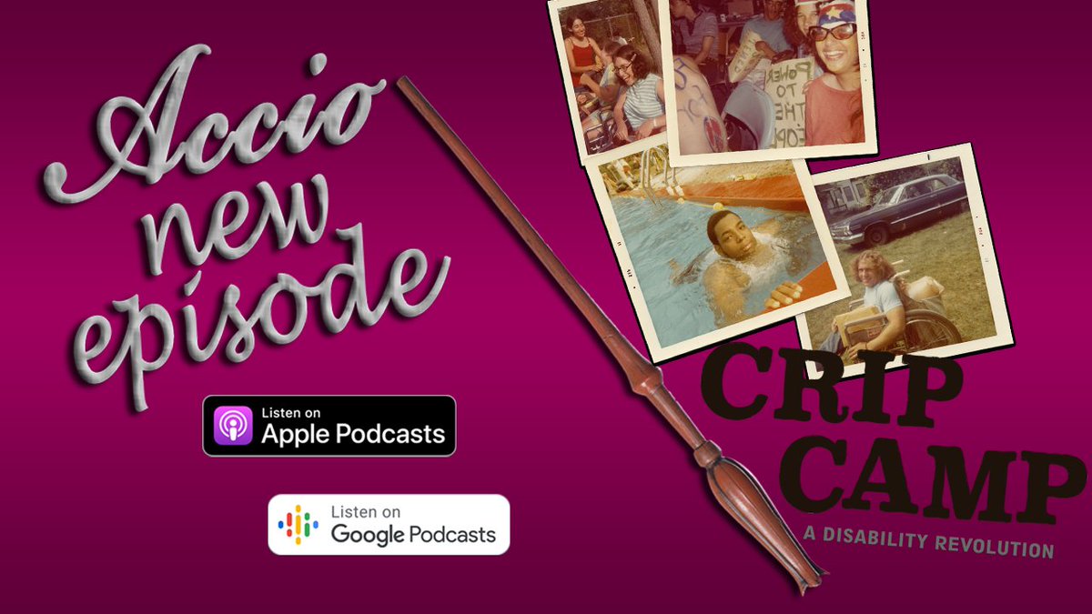 Spectrumpeople's tweet photo. Join SPEW, the #HarryPotter/#autism podcast as we review the @netflix documentary @CripCampFilm! Also in this episode: @HogwartsLegacy, @minalima, @empiremagazine, @SiaMusic and @KateHudson 

Listen at
https://t.co/bdISTMap5H or https://t.co/PoXipQify9

@WizCollective https://t.co/oen55ljTHQ