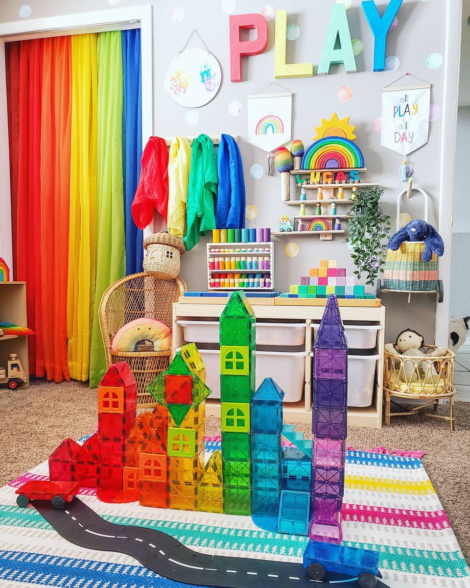 magna tiles rainbow