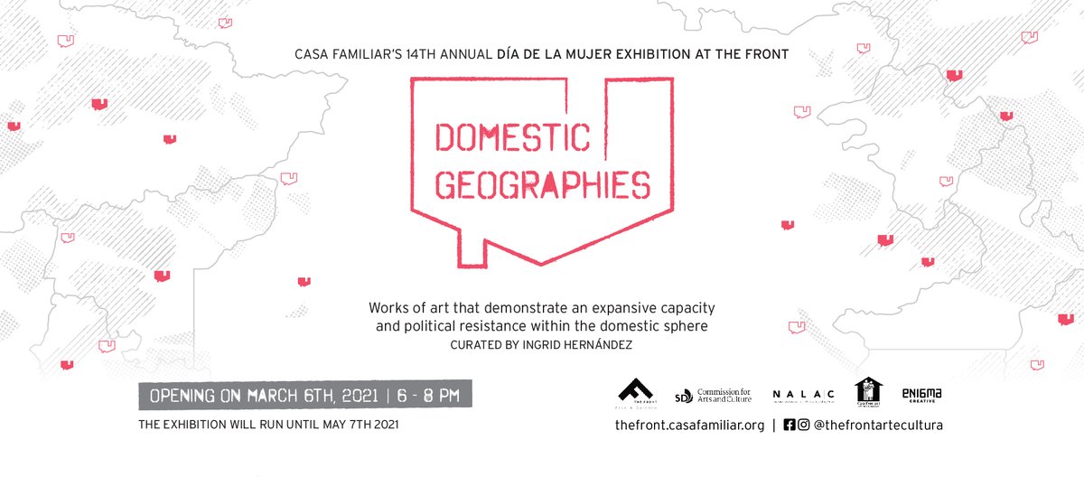 helloenigma's tweet photo. Domestic Geographies es la 14a exposición de arte por el #DíadelaMujer @TheFrontArteCultura curada por Ingrid Hernández del #EnigmaTeam
Nos enorgullece colaborar con el #diseño de este evento internacional dedicado a la voz y opinión de las mujeres. #Crecimiento #Binacional https://t.co/m4UCvIuHdk