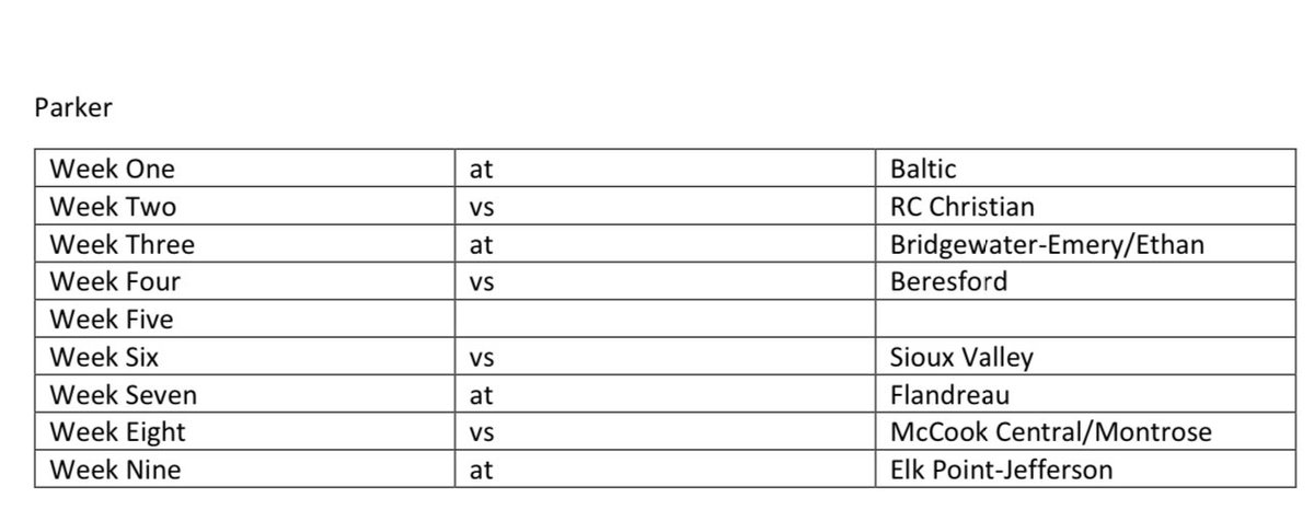 Donavan DeBoer (@donavandeboer) on Twitter photo Parker School District 11 man Class B Football Schedule. 2021-22. #parkerpride 🏈 <a href="/PheasantFB/">Parker Pheasants Football</a> Parker School District 11 man Class B Football Schedule. 2021-22. #parkerpride 🏈 <a href="/PheasantFB/">Parker Pheasants Football</a>