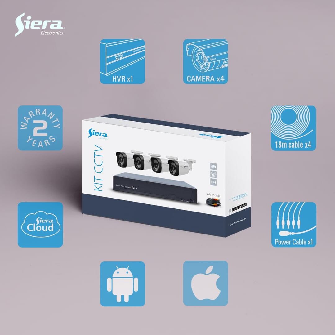 Hoy les contamos de nuestro Kit 0404HD. Se trata de un Kit compuesto por 4 cámaras Full HD, ideal para cualquier espacio que debe ser monitoreado con la mejor definición de imagen.