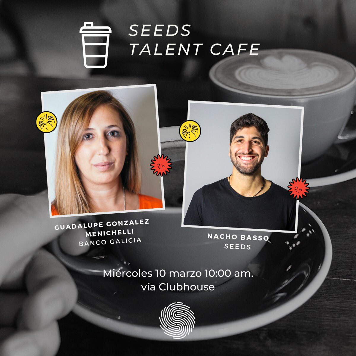El próximo miércoles 10/3 a las 10 hs (AR/CL/UY) me sumo al Seeds Talent Cafe en la plataforma #Clubhouse, con a hablar con Ignacio Basso acerca de organizaciones ágiles, desafíos culturales &amp; más. 

Registro: lnkd.in/gsFwyVf 

#weareseeders #sembramostalento #talentcafe