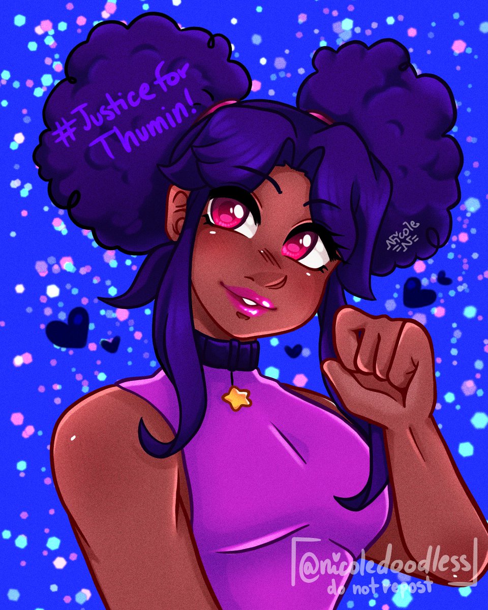 bingusbnuy's tweet photo. #JusticeforThumin , please give out love and support for a black artsist who is being harassed by racists, @Thuminnoo . She doesn't deserve this treatment. https://t.co/1QXBYsqvrq