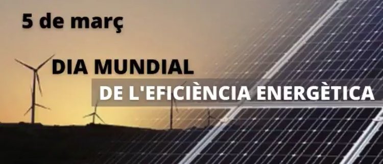 🌍 Avui, Dia Mundial de l’Eficiència Energètica. 
És important reduir el nostre consum, canviar els nostres hàbits i convertir-nos en usuaris eficients d'energia renovable.
#WorldEnergyEfficiencyDay