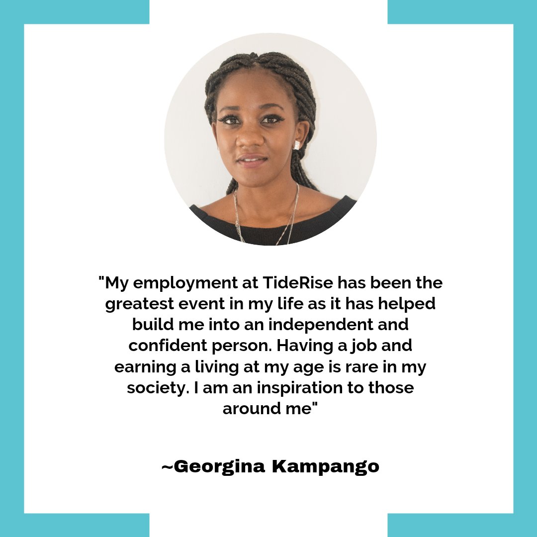 Working with TideRise to achieve your business goals means you will be helping people like TideRise Team Member, Georgina Kampango while cutting your costs. #socialimpact #outsourcing