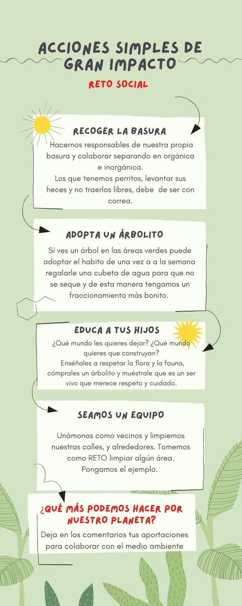 Gio_Nataly's tweet photo. ACCIONES SIMPLES DE GRAN IMPACTO 🌳
RETO SOCIAL 2021💕
AYUDEMOS A NUESTRO PLANETA PONIENDO NUESTRO GRANITO DE ARENA ✨🌎
#Manosxelmundo2021, #JuventudEsGto, #EducafinEvoluciona, #GtoGlobal #GtoGrandezaDeMéxico https://t.co/ZfMh676YrI