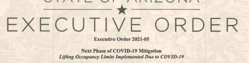 TX, MS, CT, IA are all opening up. But <a href="/dougducey/">Doug Ducey</a> issues an EO that rescinds "capacity" limits. Yet what limits capacity is having to sit six feet apart, no standing, etc. The Governor has issued an order to make it *look* like he's opening up, but he's not.