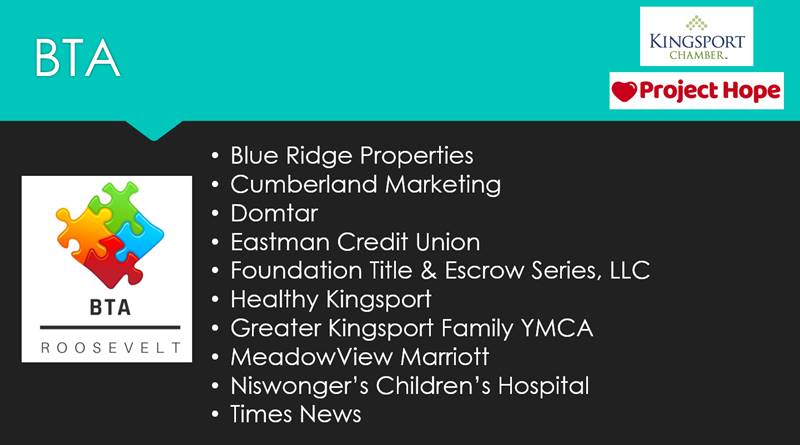 On Wednesday, the Rotary Club of Kingsport heard from Vanessa Bennett, Executive Director of Operations and Talent Development for our Kingsport Chamber. She discussed one of Project Hope's unique parts is the BTA (Business Teacher Association) at Roosevelt Elementary School.