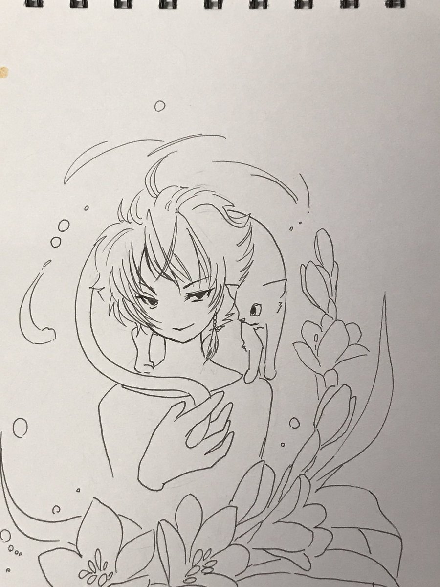 ・ねえさまの巫女装束だと露出が高そう落書き
・花絵....次こんなかんじにしようかな?

目がかゆい........花粉症!? 