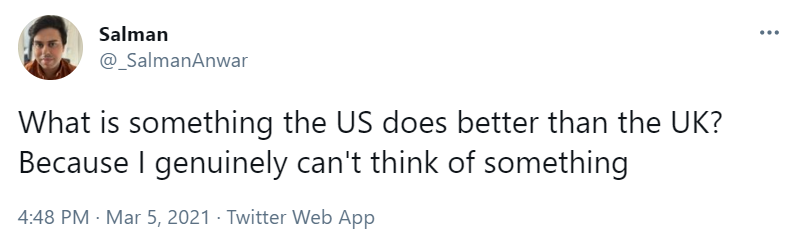 AJS77's tweet photo. @_SalmanAnwar - Mass shootings
- Refusal of medical treatment due to lack of funds / poor credit rating https://t.co/qFBKmDcTas