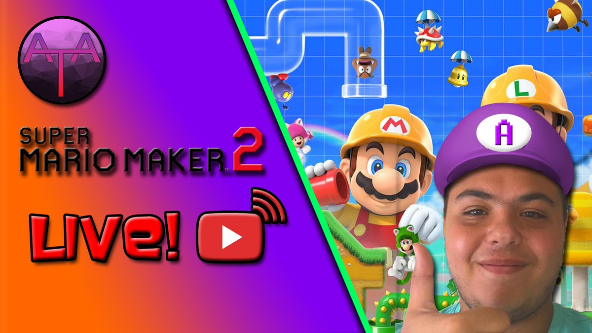 AceTrainerAdham's tweet photo. Hey guys, it’s another stream night! Come along in 5 mins for my #SuperMarioMaker2 livestream where I play your levels! 🔴

▶️ https://t.co/3TquRR25Z7 https://t.co/j96kOVFslM