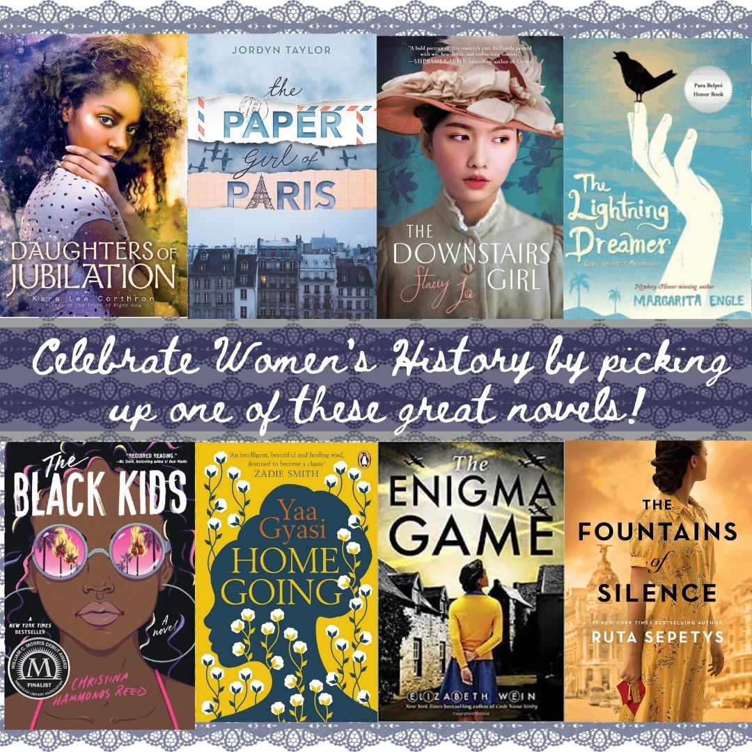 CyParkLibrary's tweet photo. March is #WomensHistoryMonth which means it's a great time to check out books featuring strong women! Head over to Destiny:🔗https://t.co/XigTsWqMXh to get started or read online with @Sorareadingapp! #CFISDLib https://t.co/J9GOPwR9cF
