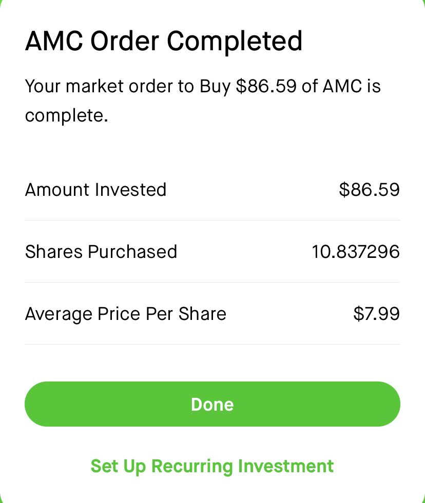 Browneyedgoat's tweet photo. @KongPosting You just motivated me! Sold few shares of #BuzzETF sorry @stoolpresidente #AMC is more important right now! #LFG #DiamondHands #AMCtothemoon #AMC1000 https://t.co/pusgvy4qvf