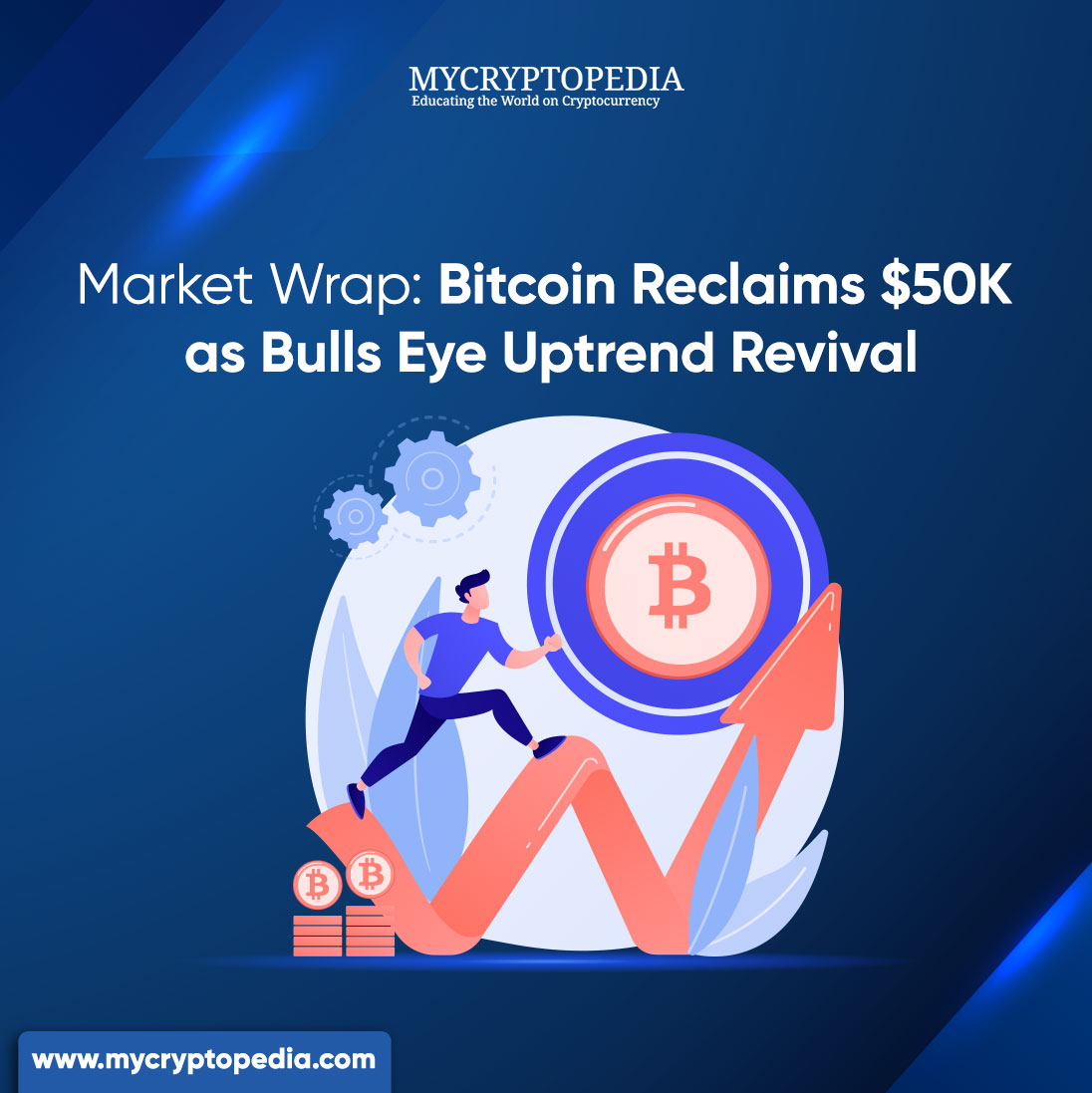 Mycryptopedia's tweet photo. Bitcoin rose 5% to just above $50,000, and traders are speculating whether the move represents a resumption of this year’s powerful bull market or simply a rebound following last week’s steep plunge to around $43,000 https://t.co/LfsyMdaK59