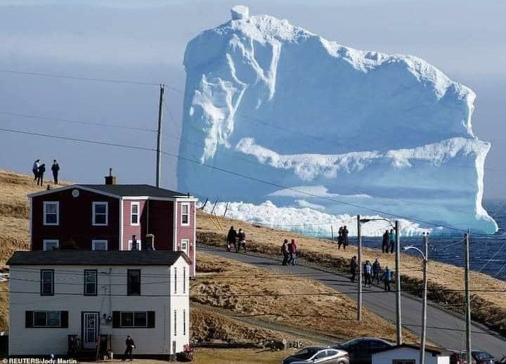 AeronauticsAnd's tweet photo. 150 ft. Iceberg captured passing through Iceberg Alley which is near Ferryland, Newfoundland, Canada. https://t.co/sdBCFp69A8