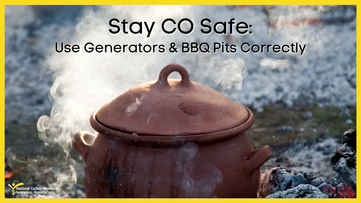NCOAA's tweet photo. Generators and BBQ pits are dangerous if not used correctly. 300+ carbon monoxide cases is simply unacceptable.

https://t.co/sXgW6XNPbu

#NCOAA #CarbonMonoxide #CarbonMonoxideAwareness #CarbonMonoxidePoisoning #SafetyFirst #COSafety #SafeKids https://t.co/eo7GiH6lfU