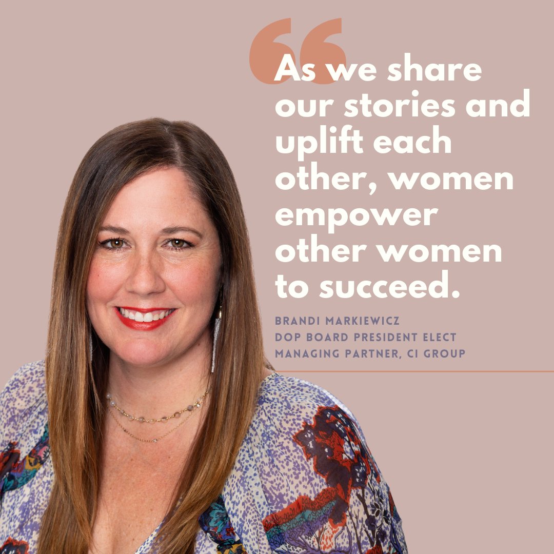 Part two of our Women's History Month spotlights features our DOP Board President Elect, Brandi Markiewicz. 

As a Managing Partner at <a href="/The_CIGroup/">CI Group</a>, she supports the entire design industry and creates furnishings that inspire, evolve, and endure.