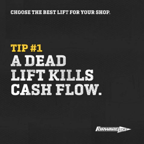forwardlift's tweet image. When your lift is broken, so is your cash flow. Choose #forwardlift for a high quality, reliable piece of equipment that won't let you down. #carlift