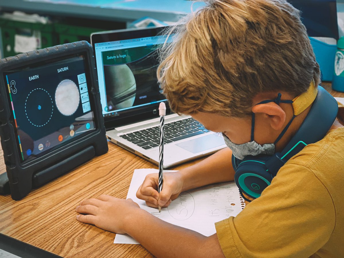 MrMerrillsClass's tweet photo. Today was out of this world! ๐ ๐
โญ๏ธ Read / learn about the planets using @epic4kids
โญ๏ธLearn more about the planets with @tinybopโs Space
โญ๏ธBecome an astronaut on @Flipgrid to report what you have learned!
#interACTIVEclass #FlipgridForAll https://t.co/0r1WKjevxR