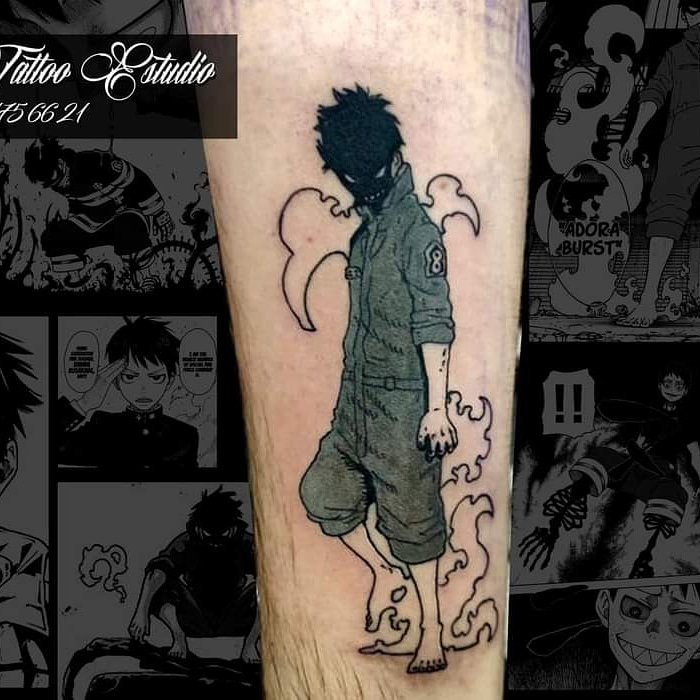 X \ Flecha Tattoo على X: "#tattoo #tatuaje #ink #inked #enennoshouboutai #shinra #shinrakusakabe #comic #anime #manga #animetattoo #comictattoo # fireforce #barnaink #clot #flechatattoo #Devil #Latom https://t.co/TbH0DY9E4E"